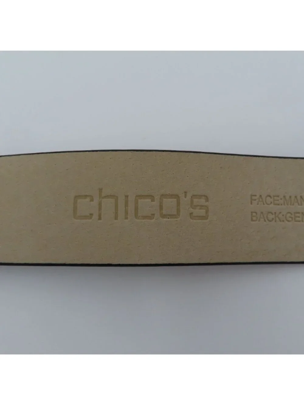 Chicos Small Black Genuine Leather Silver Tone Metal Blue Stud Belt Western Boho
